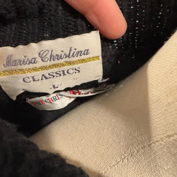 Vintage Mock Neck Christmas Sweater Polar Bear - Picture 4 of 5